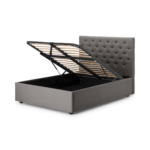 Skye Double Bed with Ottoman Storage, Owl Grey Weave