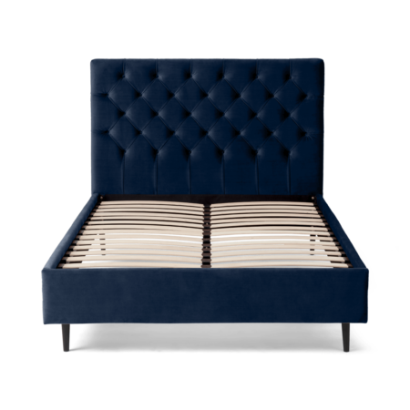 Skye King Size Bed, Royal Blue Velvet