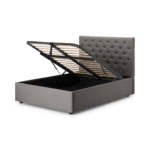 Skye King Size Bed with Ottoman Storage, Owl Grey Weave