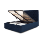 Skye King Size Ottoman Storage Bed, Royal Blue Velvet