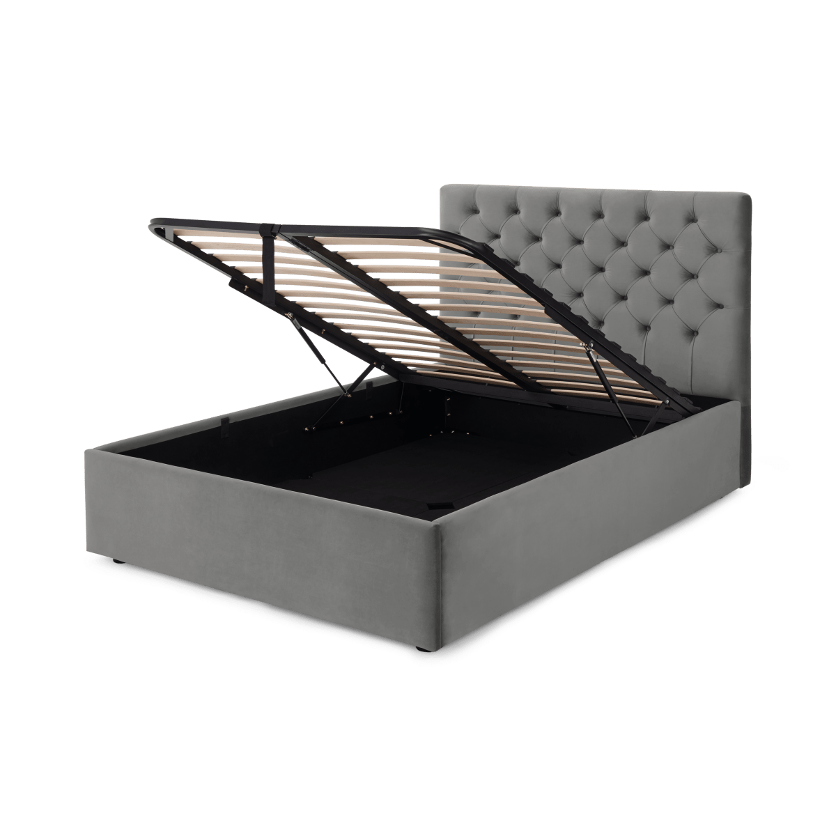 Ricola Super King Size Bed with Storage Drawers, Heather Pink Velvet