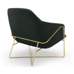 Stanley Accent Armchair, Dark Anthracite Velvet