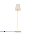 Sveinn Wood Floor Lamp, Wood & White
