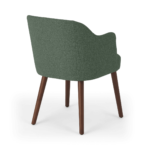 Swinton Set of 2 Carver Dining Chairs, Darby Green & Walnut stain