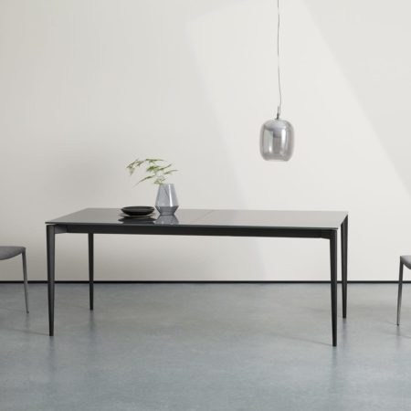 Tandil 8-12 Seat Extending Dining Table, Grey Glass