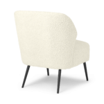 Topeka Accent Armchair, Faux Sheepskin