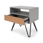 Ukan Bedside Table, Grey & Oak
