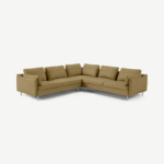 Vento 5 Seater Corner Sofa, Pale Tan Leather