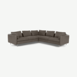 Vento 5 Seater Corner Sofa, Texas Grey Leather