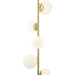 Vetro Floor Lamp, Brass & Opal Glass