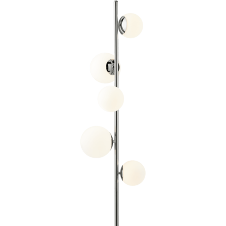 Vetro Floor Lamp, Chrome & Opal Glass