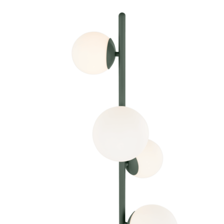 Vetro Floor Lamp, Peacock Green and Opal Glass