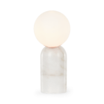 Vetro Table Lamp, White Marble & Copper