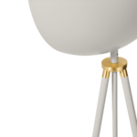 Ward Tripod Floor Lamp, Grey & Gold Foil