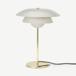 Brunswick Layered Metal Table Lamp, Warm Grey and Brass