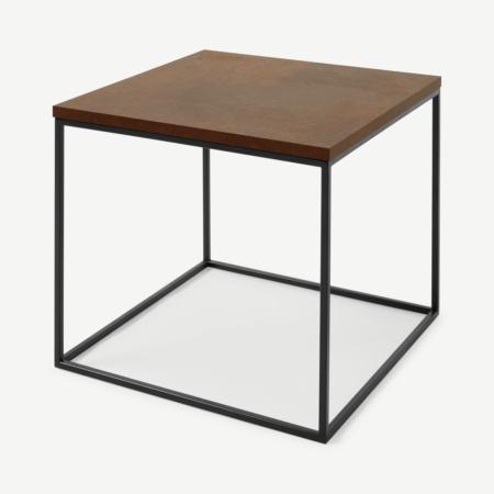 Deme Side Table, Rust Effect