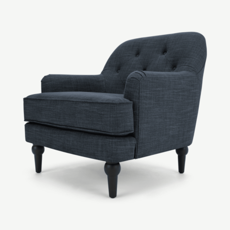 Flynn Armchair, Atlantic Blue Linen Mix