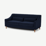 Herton 3 Seater Sofa Bed, Ink Blue Velvet