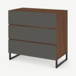 Hopkins Chest of Drawers, Grey & Walnut