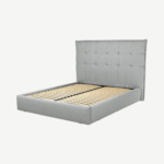 Lamas King Size Bed with Ottoman, Wolf Grey Wool