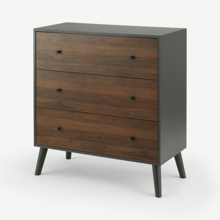 Larsen Chest Of Drawers, Walnut Effect & Grey