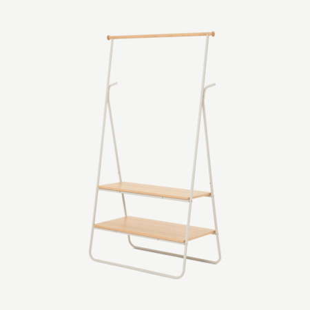 Lucia Garment & Storage Rack, Warm Grey