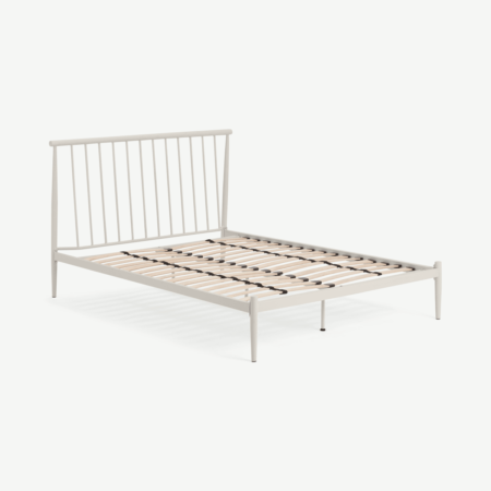 Penn Double Metal Bed, Warm Ecru