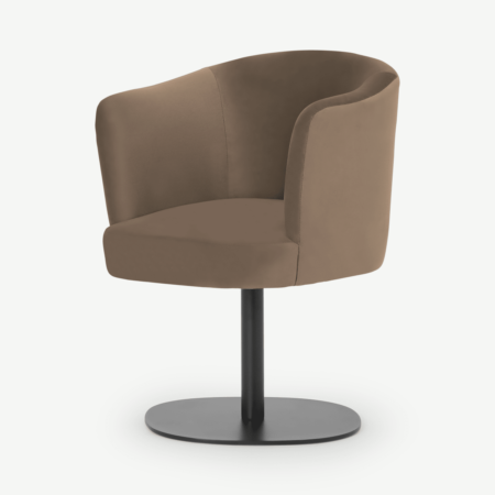 Revy Office Chair, Soft Mink Velvet & Black