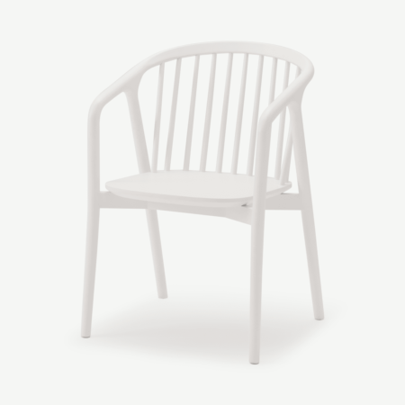 Tacoma Carver Dining Chair, Whitewash