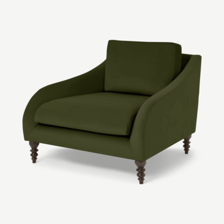 Andrin Armchair, Moss Eco Velvet