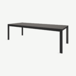 Corinna 12 Seat Dining Table, Concrete & Black