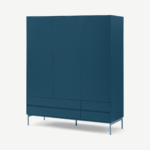 Donica Triple Wardrobe, Sapphire Blue