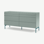 Donica Wide Chest of Drawers, Concrete Blue