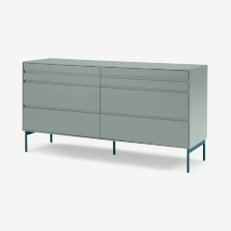 Donica Wide Chest of Drawers, Concrete Blue