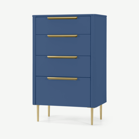Ebro Tall Chest of Drawers, Blue