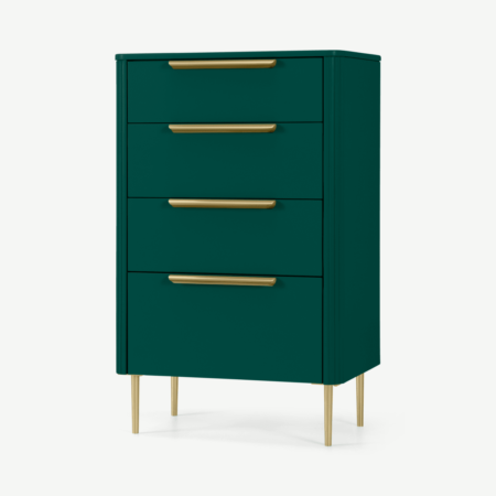 Ebro Tall Chest of Drawers, Peacock Green