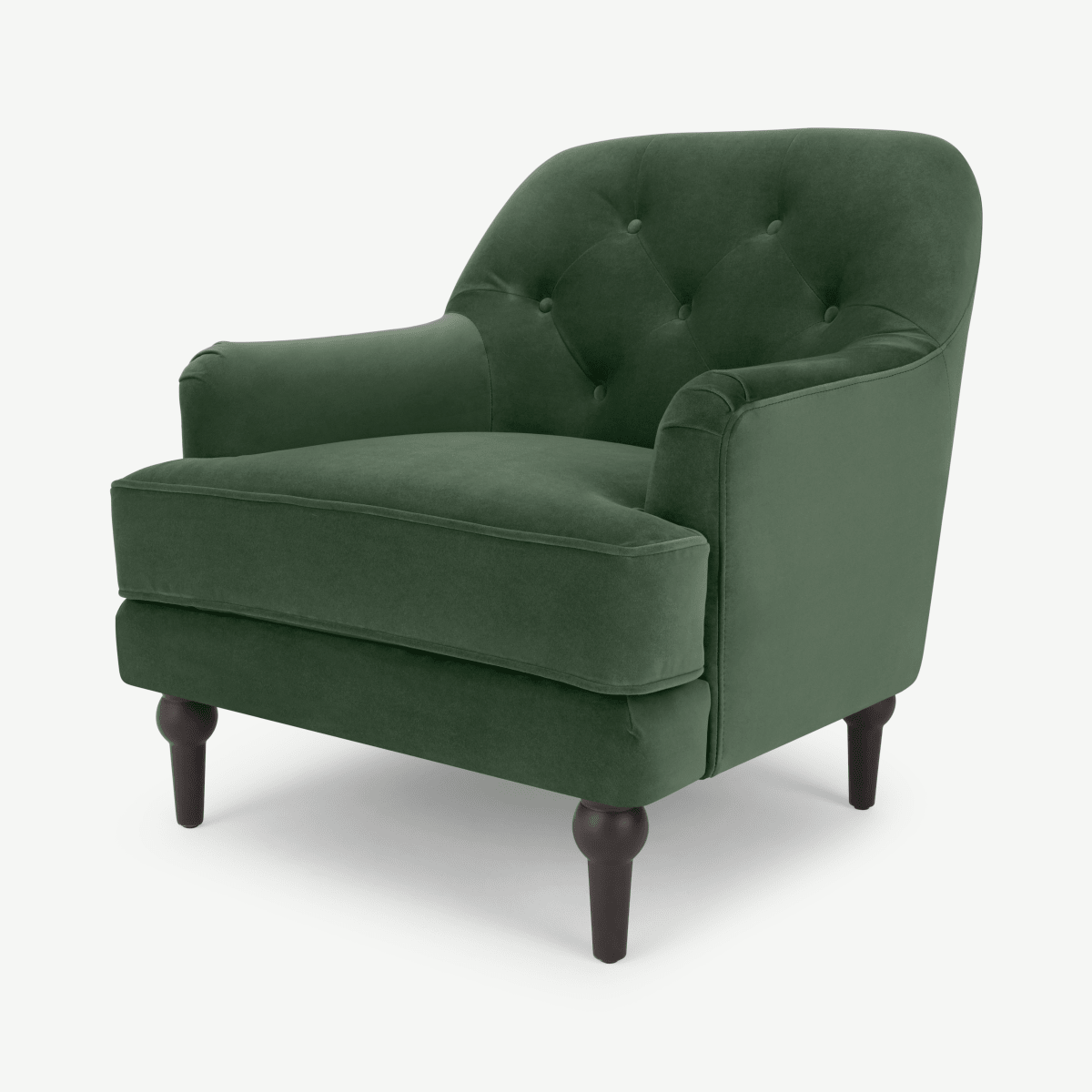 Flynn Armchair, Elm Green Velvet • Sofas Etc