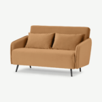 Hettie Small Sofa Bed, Apricot Velvet