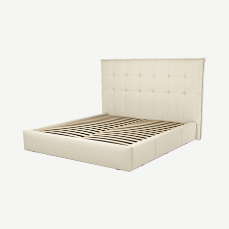 Lamas Super King Size Bed with Storage Drawers, Putty Cotton