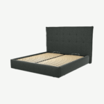 Lamas Super King Size Ottoman Storage Bed, Etna Grey Wool