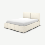 Maxmo Double Ottoman Storage Bed, Ivory White Boucle