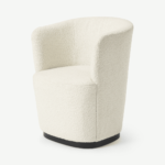Revy Dining Chair, Whitewash Boucle