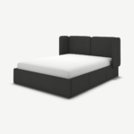 Ricola Double Bed with Storage Drawers, Etna Grey Wool