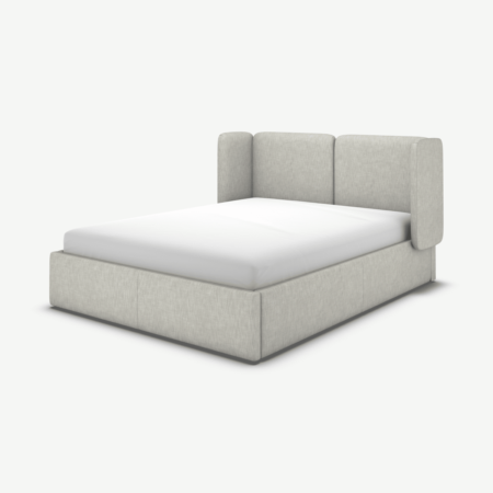 Ricola Double Ottoman Storage Bed, Ghost Grey Cotton
