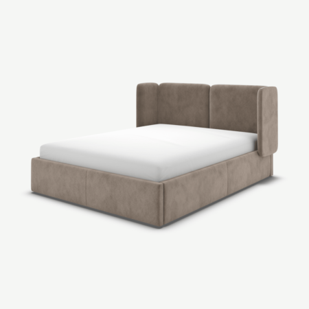 Ricola Super King Size Ottoman Storage Bed, Mole Grey Velvet