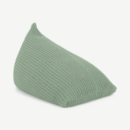 Andra Chunky Knit Bean Bag, Large, Soft Jade Green