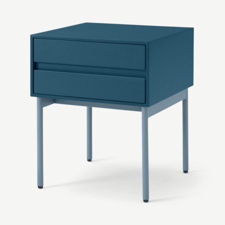Donica Bedside Table, Sapphire Blue