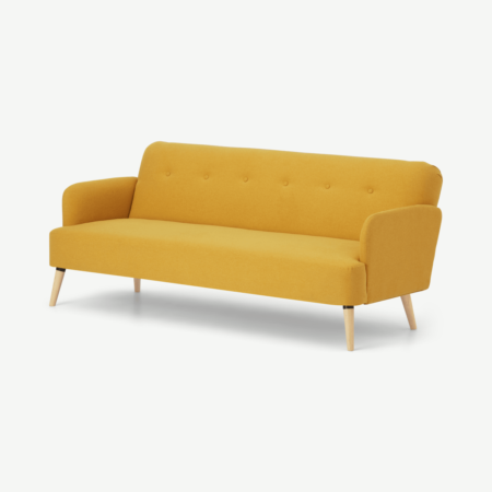 Elvi Click Clack Sofa Bed, Butter Yellow