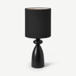 Leiba Table Lamp, Black Wood