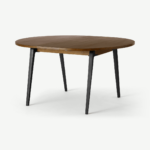 Lucien 4-6 Seat Round Extending dining table, Dark Mango Wood